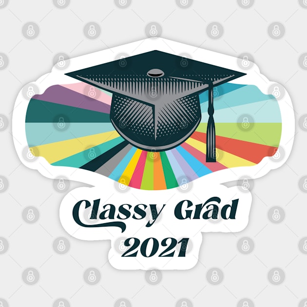 Classy Grad 2021 Sticker by SharksOnShore